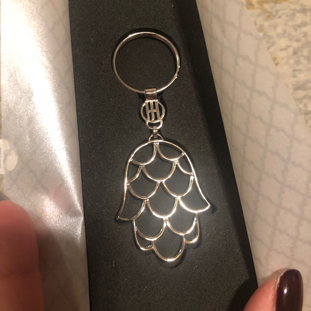 John Hardy Silver Tone Key Chain